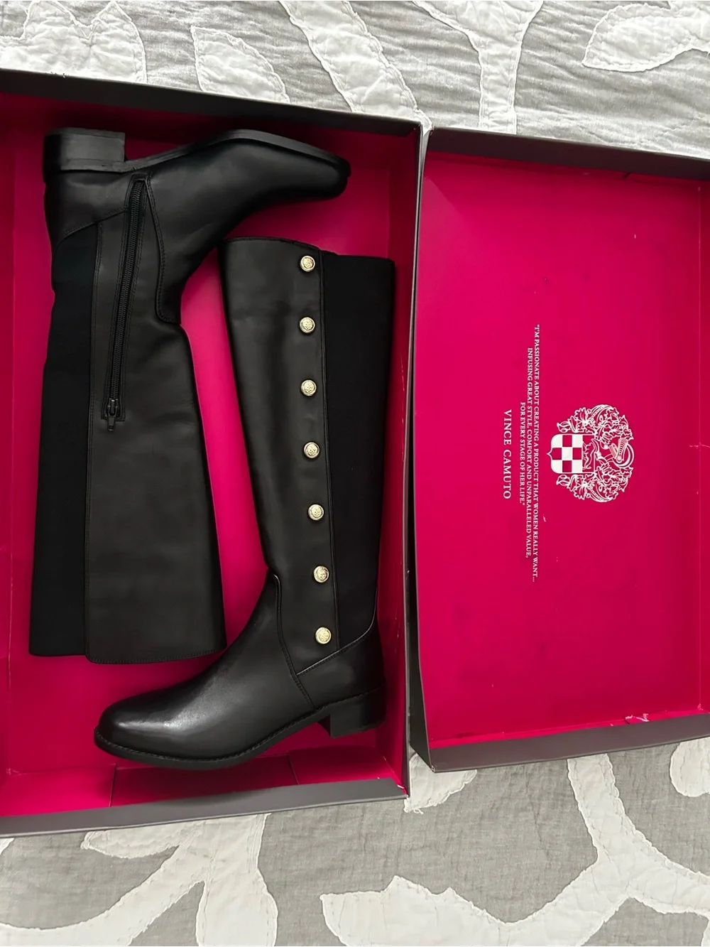 Vince Camuto Black Over-the-Knee Boots